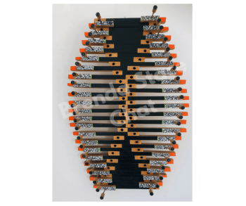 Shield, Wood, Lead, Wire, Acrylic, 58cm x 70cm, 2016